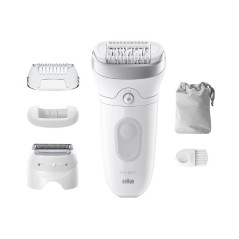 "Braun Silk-pil 7 SE7-041 Epilator - Effortless Hair Removal in Sleek Silver & White"